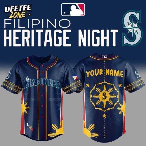 Seattle Mariners Filipino Heritage Night 2025 Personalized Baseball Jersey
