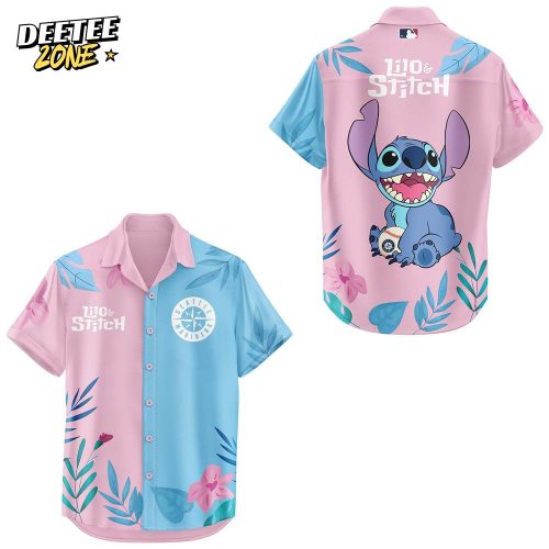 Seattle Mariners x Lilo & Stitch Night Special Hawaiian Shirt and Shorts