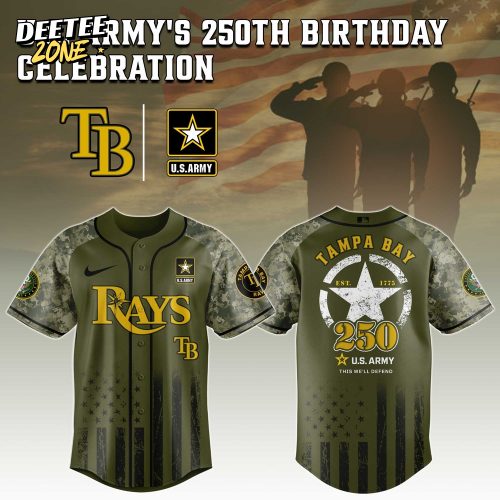 Tampa Bay Rays MLB x U.S. Army 250th Birthday Celebration Jersey