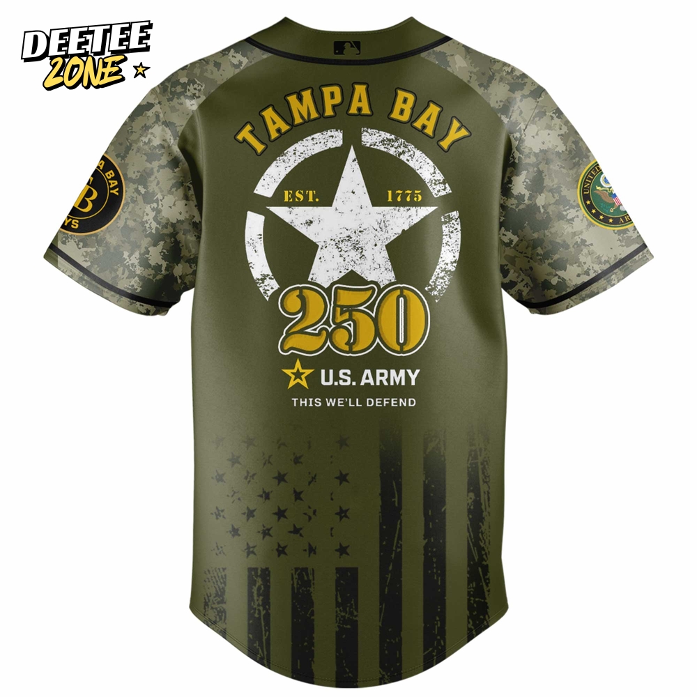 Tampa Bay Rays MLB x U.S. Army 250th Birthday Celebration Jersey Tampa Bay Rays MLB x U.S. Army 250th Birthday Celebration Jersey