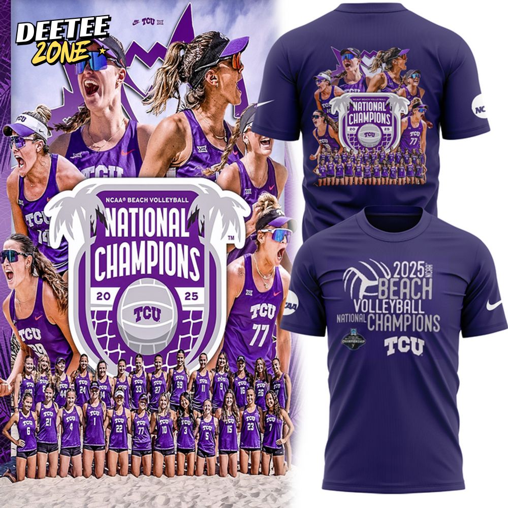 Tcu Beach Volleyball Champions 2025 T-shirt Tcu Beach Volleyball Champions 2025 T-shirt