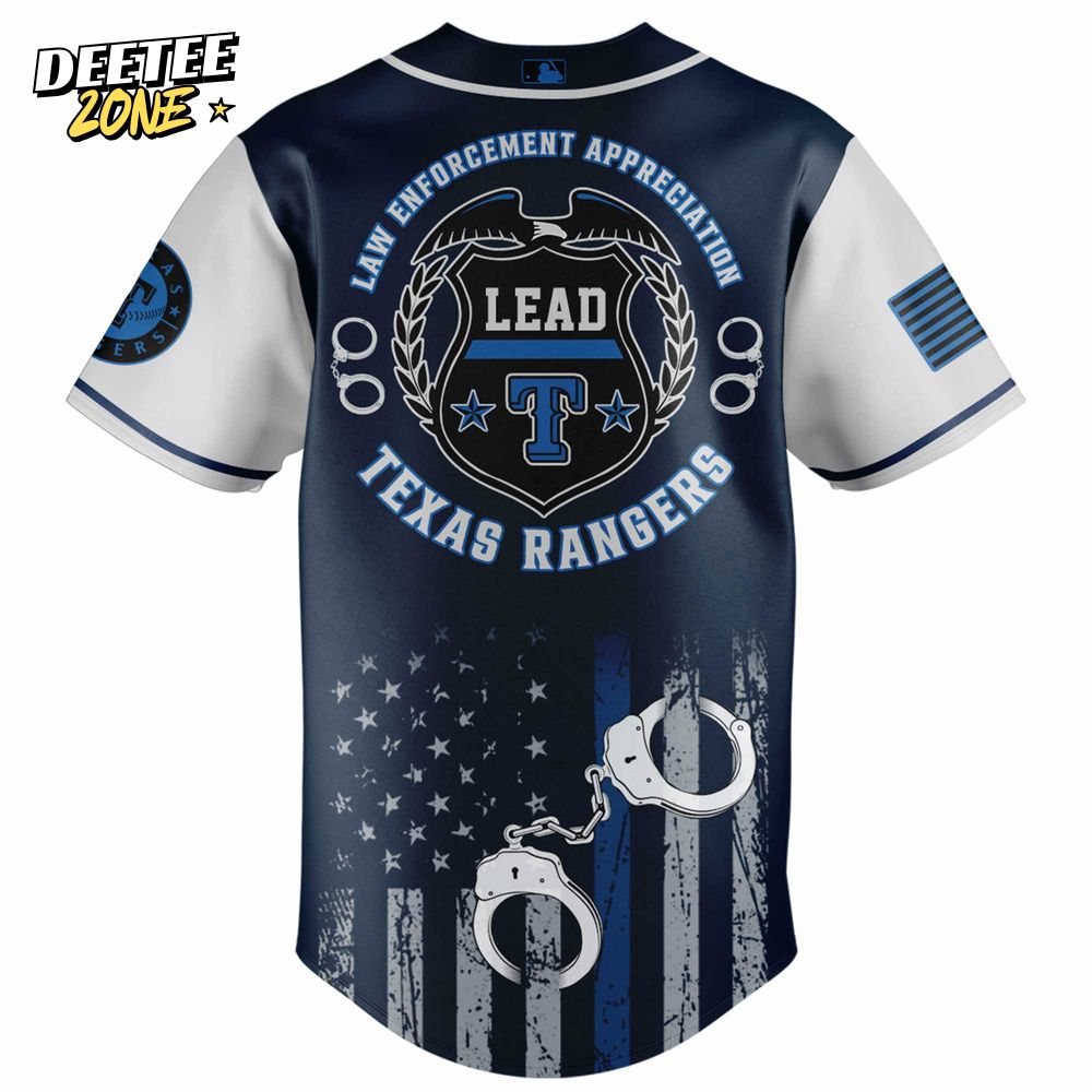 Texas Rangers MLB x Law Enforcement Appreciation Day Baseball Jersey Texas Rangers MLB x Law Enforcement Appreciation Day Baseball Jersey