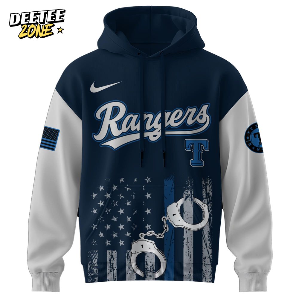 Texas Rangers MLB x Law Enforcement Appreciation Day Hoodie Texas Rangers MLB x Law Enforcement Appreciation Day Hoodie