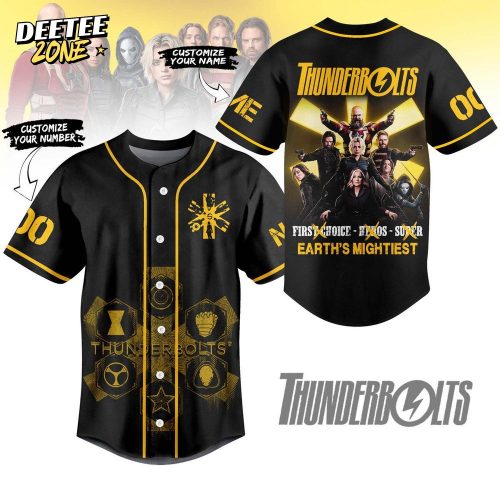 Thunderbolts “Earth’s Mightiest” Personalized Baseball Jersey
