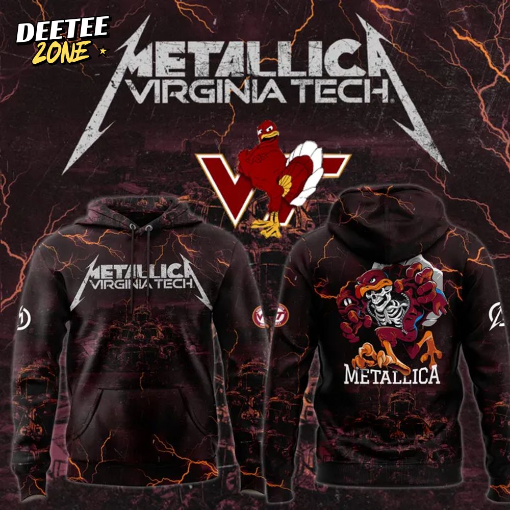 Virginia Tech Football x Metallica Special Edition Hoodie 2025 Virginia Tech Football x Metallica Special Edition Hoodie 2025