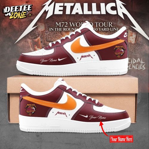 Virginia Tech Hokies x Metallica M-72 World Tour 2025 Personalized Air Force 1 Sneaker