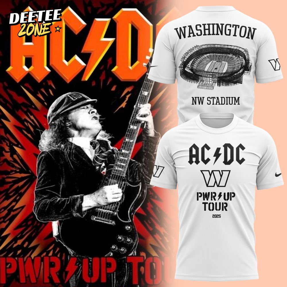 Washington Commanders x ACDC Power Up Tour 2025 Special Tee Washington Commanders x ACDC Power Up Tour 2025 Special Tee