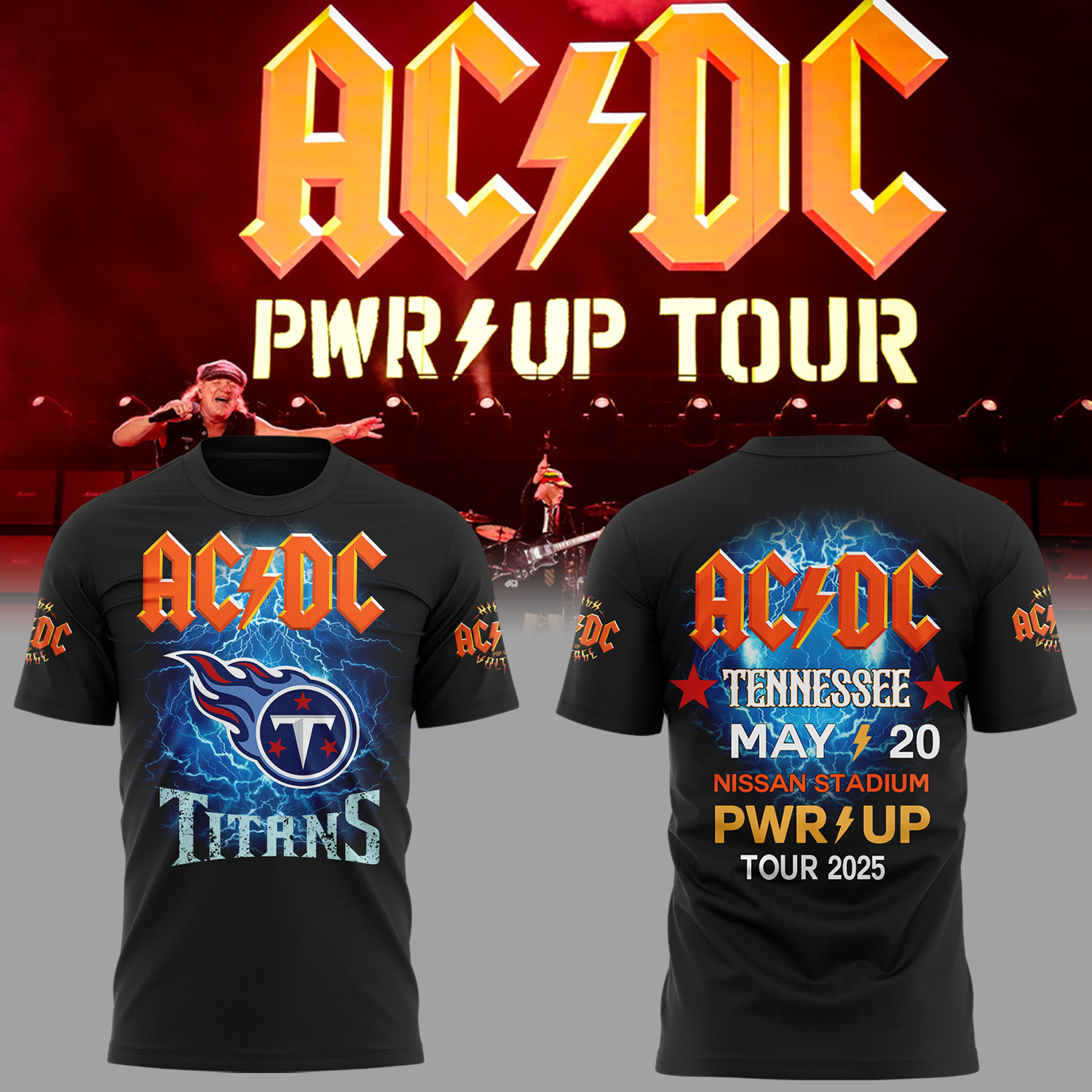 Tennessee Titans x ACDC Power Up Tour 2025 Special Tee Tennessee Titans x ACDC Power Up Tour 2025 Special Tee