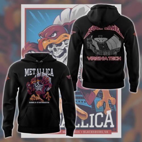 Metallica x Virginia Tech  Ã¢ÂÂLane RockedÃ¢ÂÂ Hoodie Set 2025