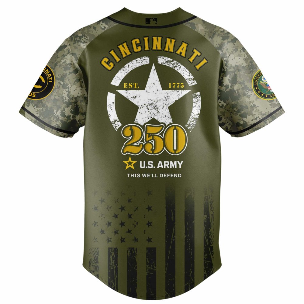 Cincinnati Reds MLB x U.S. Army 250th Birthday Celebration Jersey