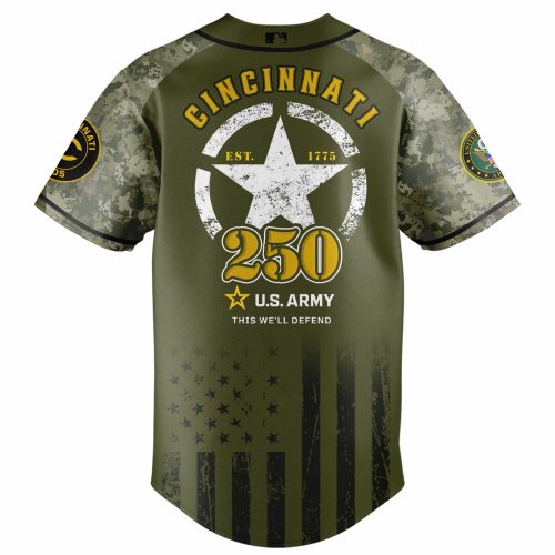 Cincinnati Reds MLB x U.S. Army 250th Birthday Celebration Jersey