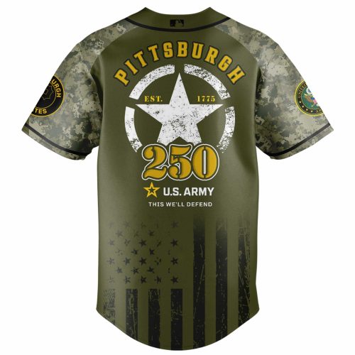 Pittsburgh Pirates MLB x U.S. Army 250th Birthday Celebration Jersey