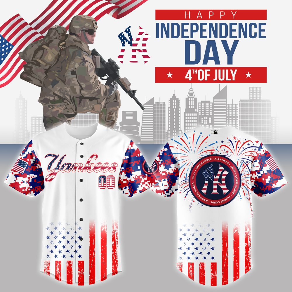 New York Yankees MLB x The 4th of July x Military Jersey 2025