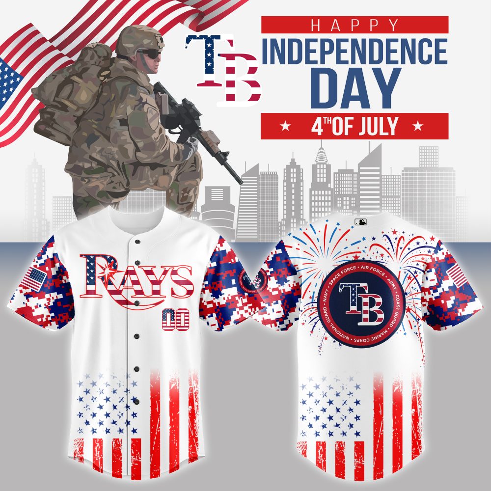 Tampa Bay Rays MLB x The 4th of July x Military Jersey 2025