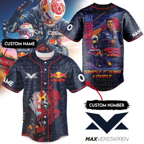 Max Verstappen Red Bull Racing Personalized 2025 Baseball Jersey