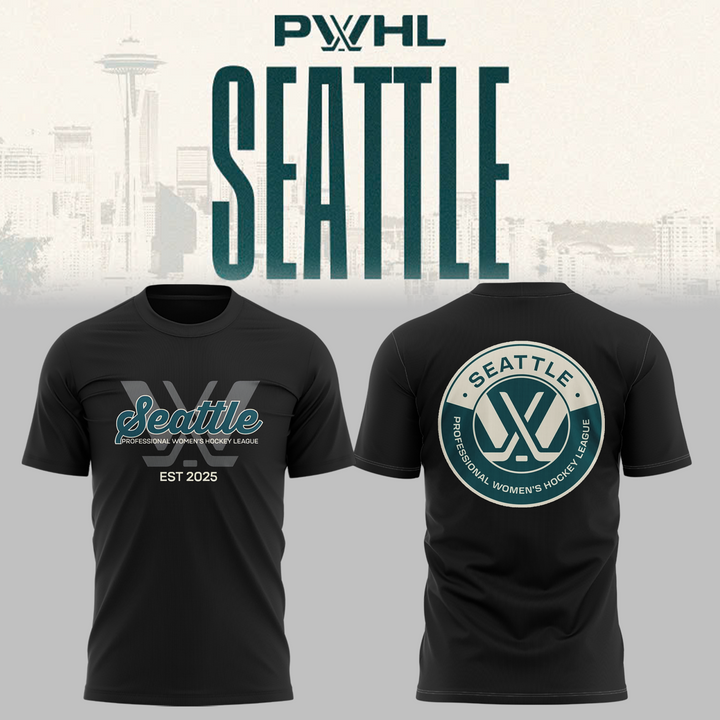 PWHL Seattle Limited Edition 2025 Black TSHIRT PWHL Seattle Limited Edition 2025 Black TSHIRT
