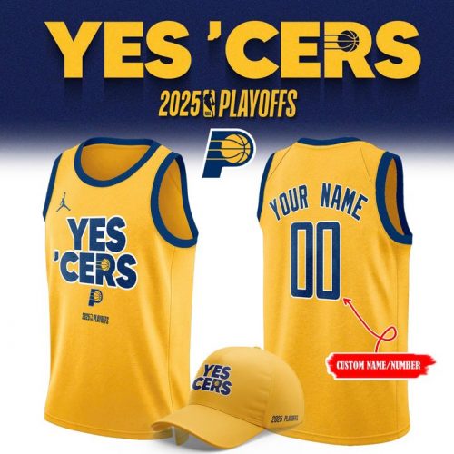 Indiana Pacers Yes ‘Cers 2025 NBA Playoffs Basketball Jersey