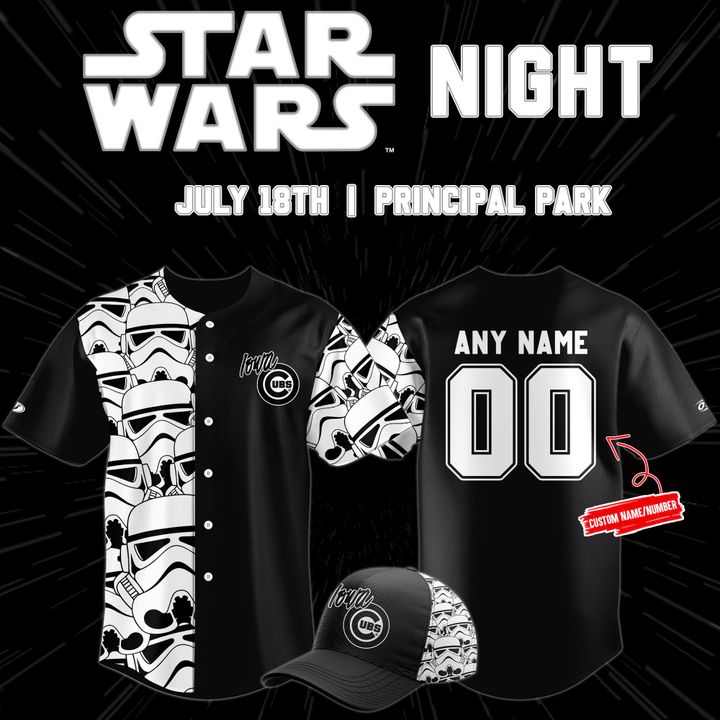 Iowa Cubs Star Wars Night 2025 Baseball Jersey Iowa Cubs Star Wars Night 2025 Baseball Jersey