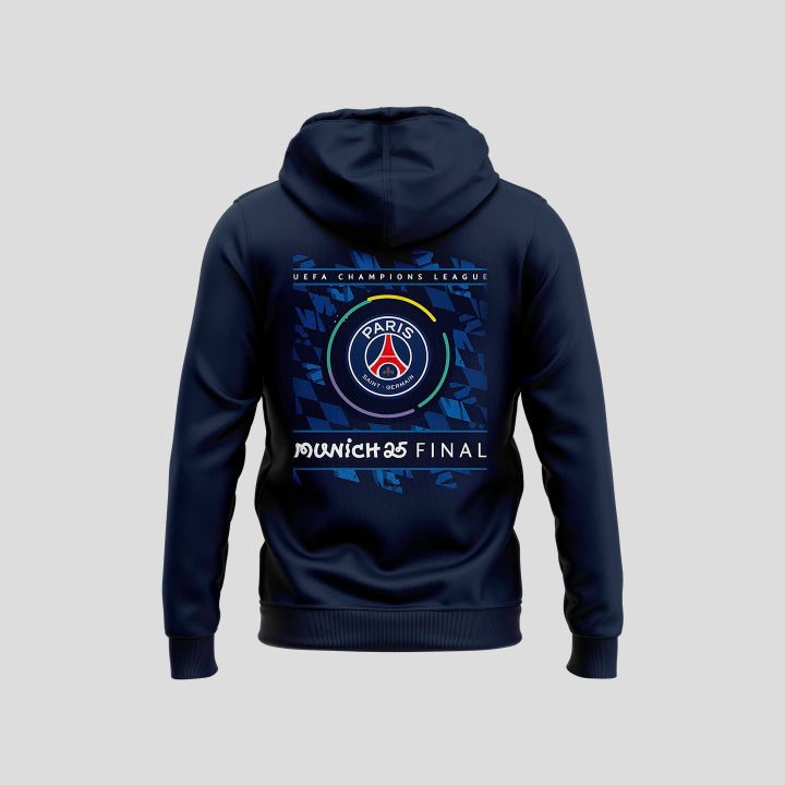Paris Saint-Germain UEFA Champions League Munich 25 Final Hoodie Paris Saint-Germain UEFA Champions League Munich 25 Final Hoodie