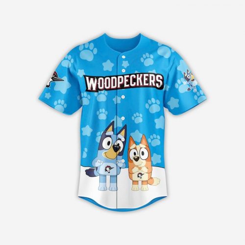 Fayetteville Woodpeckers Bluey At The Ball Park Baseball Jersey