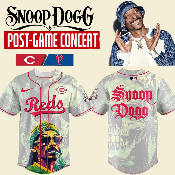 Cincinnati Reds x Snoop Dogg Post-Game Concert 2025 Baseball Jersey Cincinnati Reds x Snoop Dogg Post-Game Concert 2025 Baseball Jersey