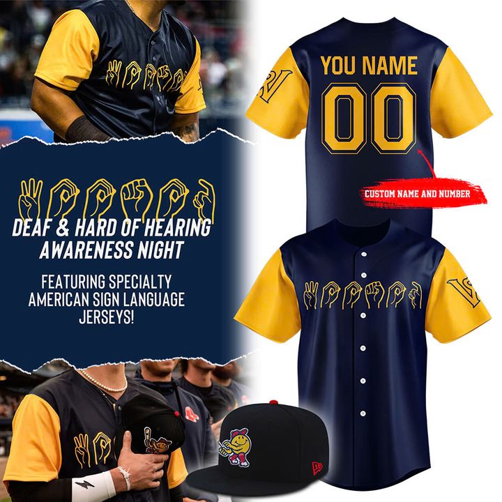 Worcester Red Sox x 2025 Deaf & Hard of Hearing Night Special Baseball Jersey Worcester Red Sox x 2025 Deaf & Hard of Hearing Night Special Baseball Jersey