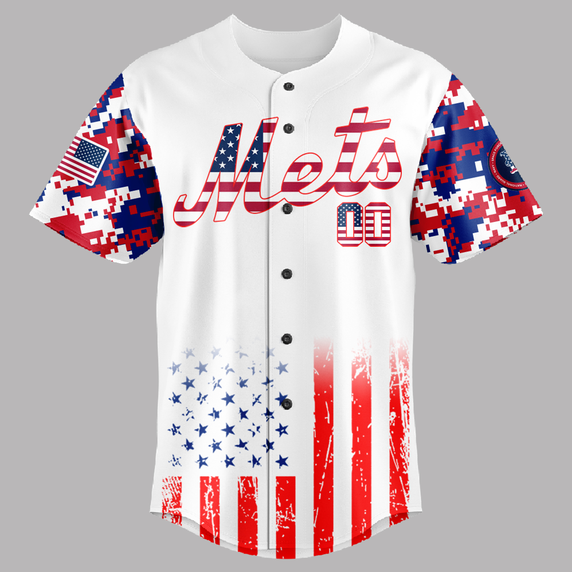 New York Mets MLB x The 4th of July x Military Jersey 2025 New York Mets MLB x The 4th of July x Military Jersey 2025