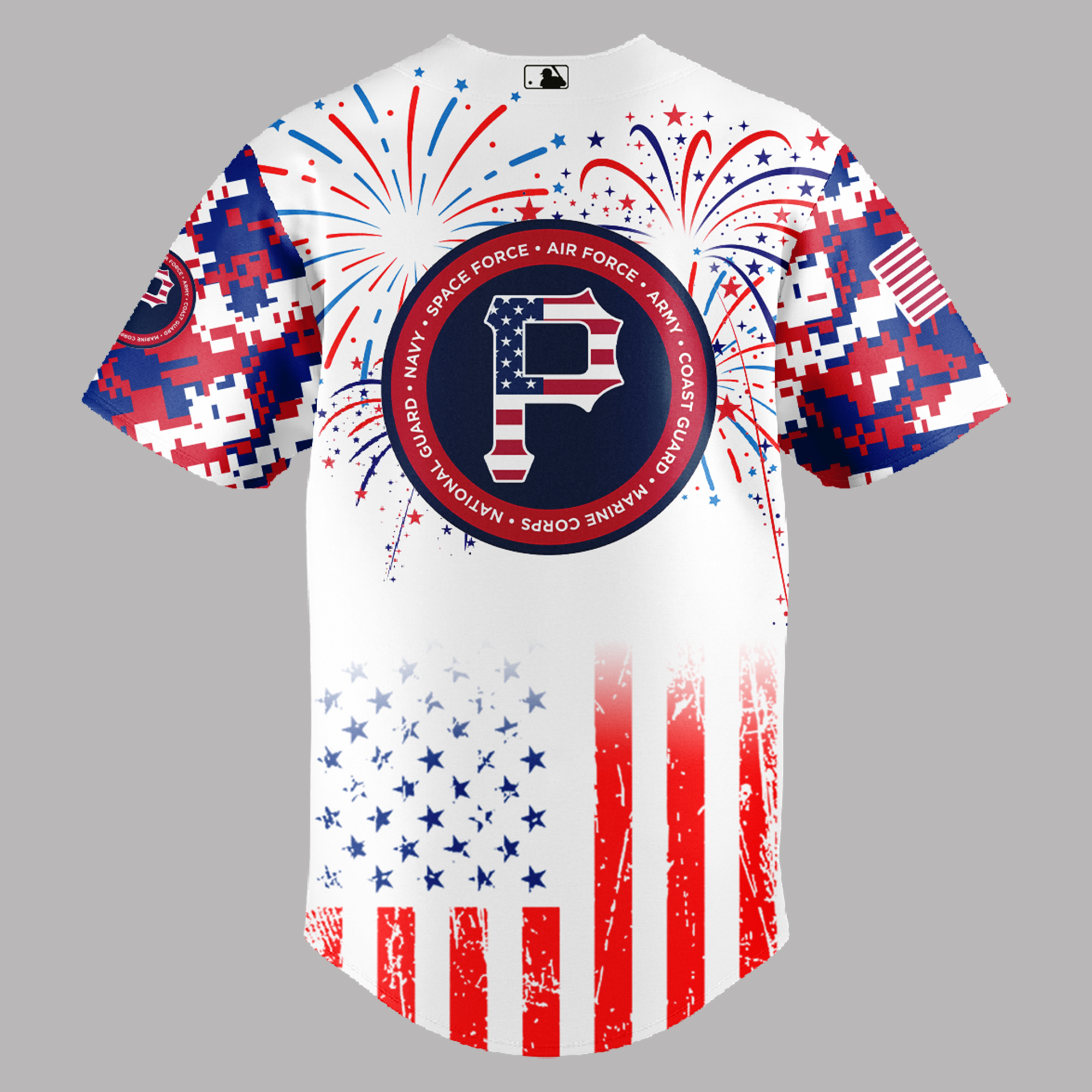 Pittsburgh Pirates MLB x The 4th of July x Military Jersey 2025 Pittsburgh Pirates MLB x The 4th of July x Military Jersey 2025