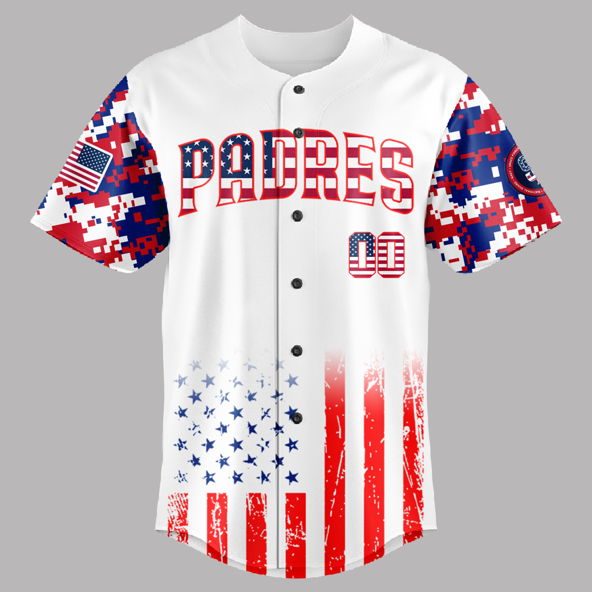 San Diego Padres MLB x The 4th of July x Military Jersey 2025 San Diego Padres MLB x The 4th of July x Military Jersey 2025