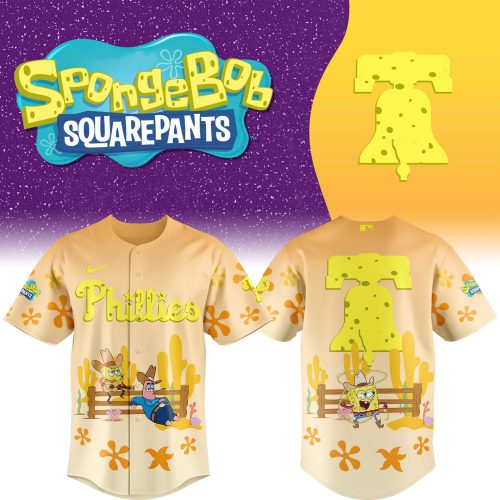Philadelphia Phillies Special 2025 SpongeBob SquarePants Baseball Jersey