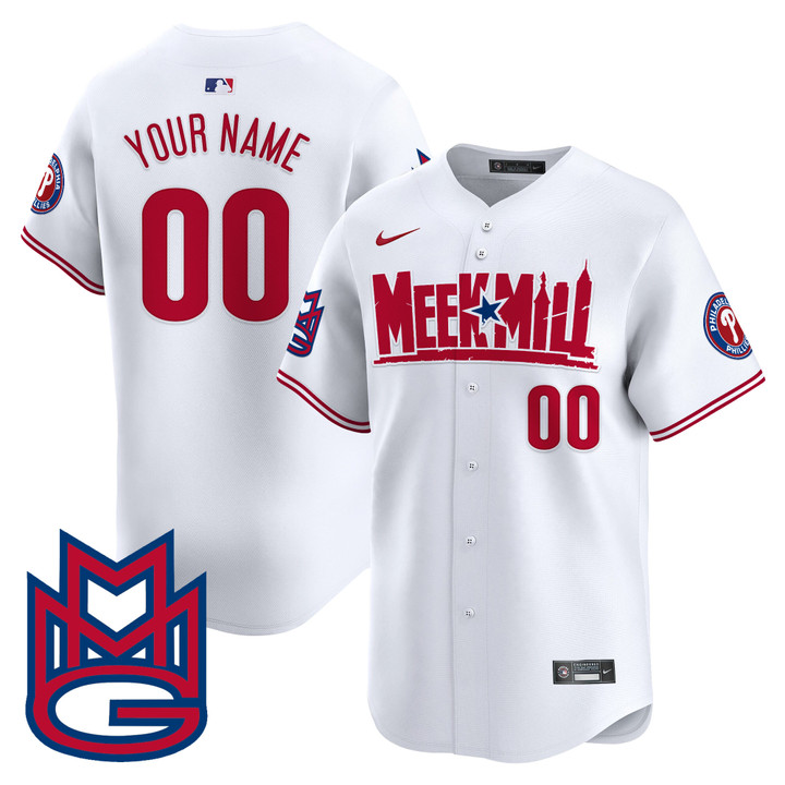 Philadelphia Phillies Meek Mill Special Edition White Baseball Jersey Philadelphia Phillies Meek Mill Special Edition White Baseball Jersey