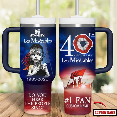 Les Miserables 40th Anniversary Custom Tumbler 40oz with Handle