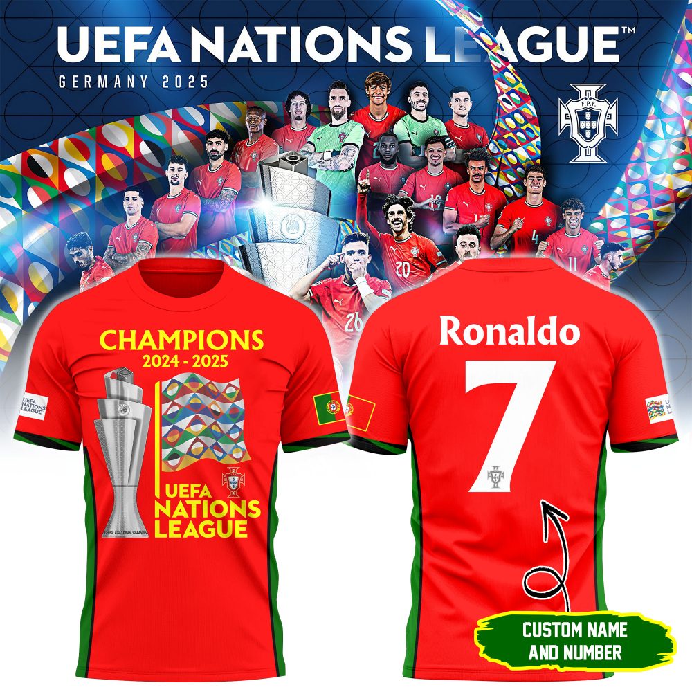 Cristiano Ronaldo Portugal UEFA Nations League Champions 2025 Shirt