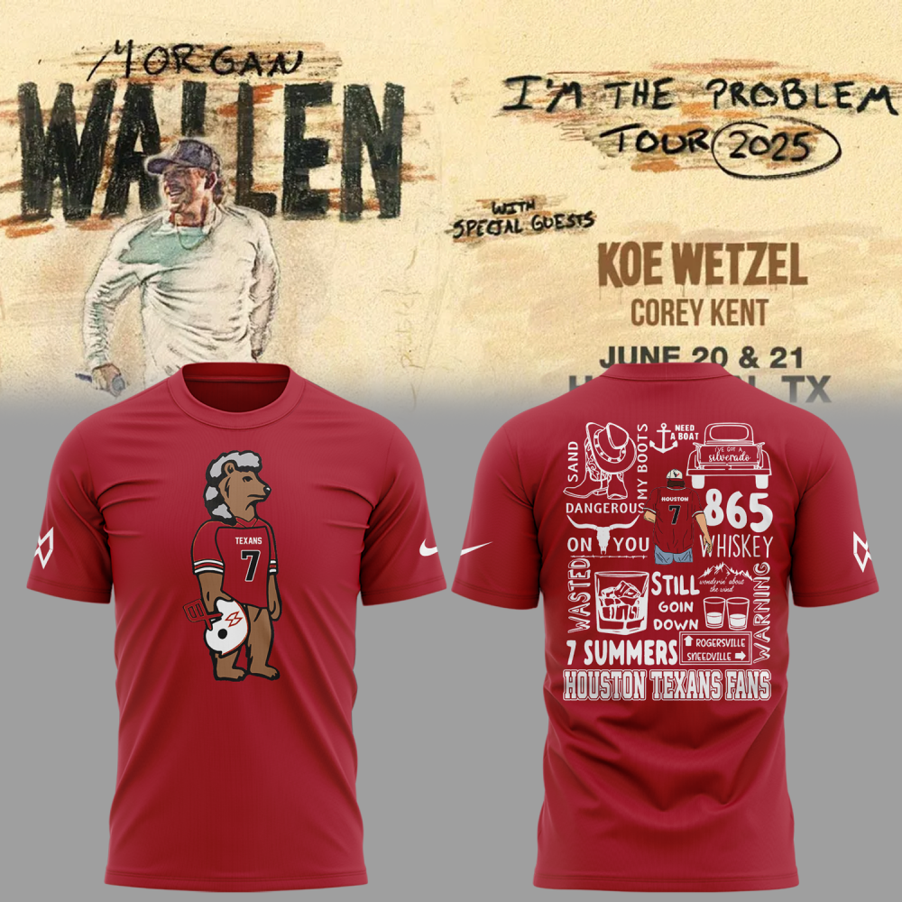 Morgan Wallen x Houston Texans Special Red Tee