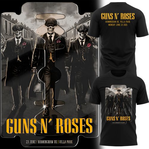 Guns N’ Roses World Tour to Birmingham 2025 Special Black Tee