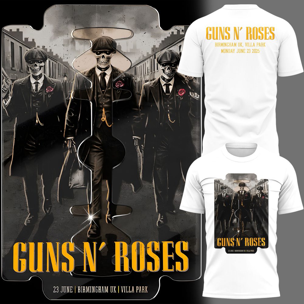 Guns N’ Roses World Tour to Birmingham 2025 Special White Tee