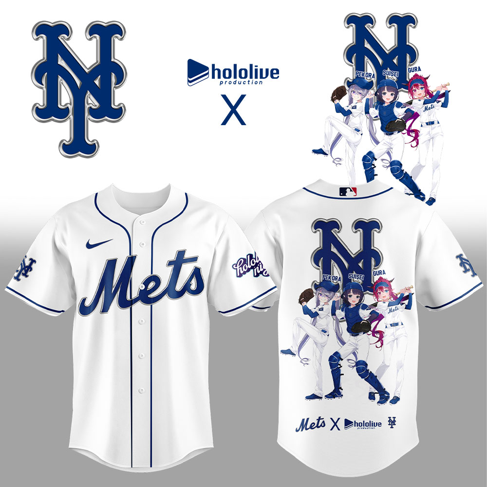 New York Mets Hololive Night Collaboration Special Baseball Jersey New York Mets Hololive Night Collaboration Special Baseball Jersey