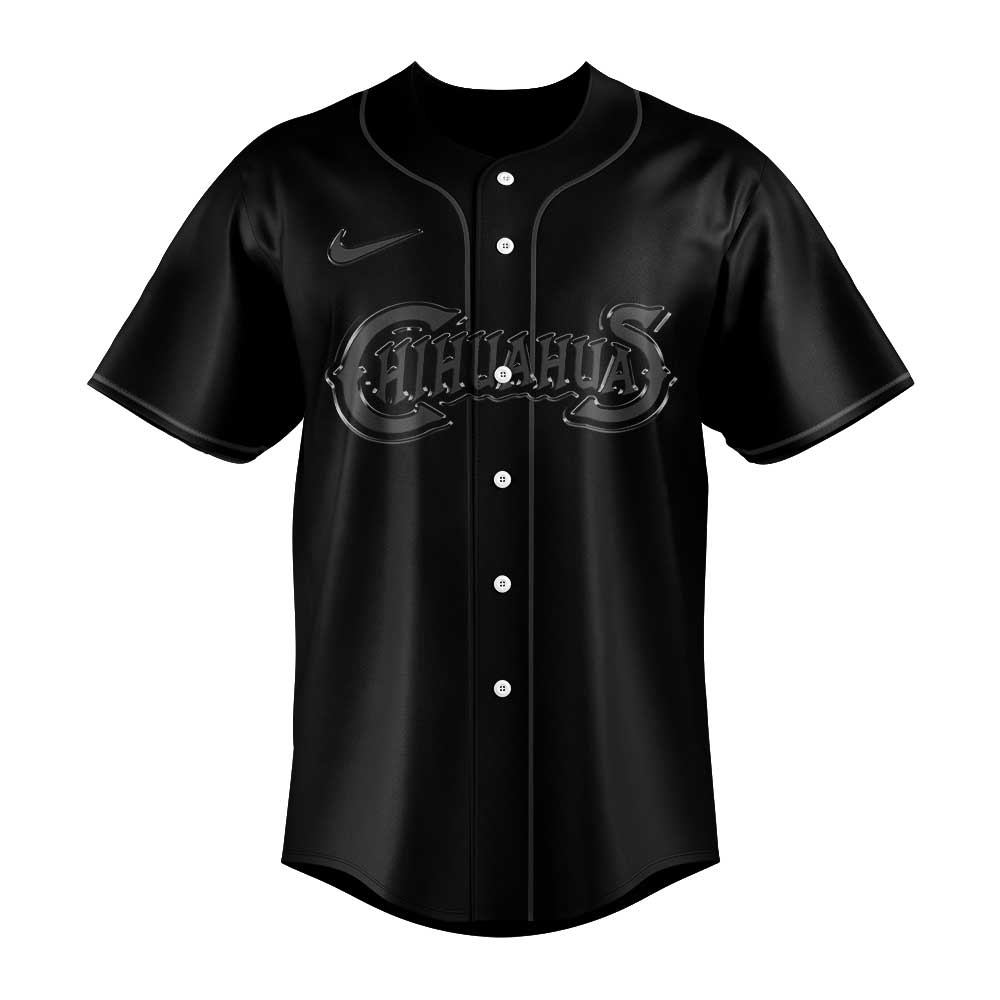 El Paso Chihuahuas "Back to Black" Special Baseball Jersey El Paso Chihuahuas "Back to Black" Special Baseball Jersey