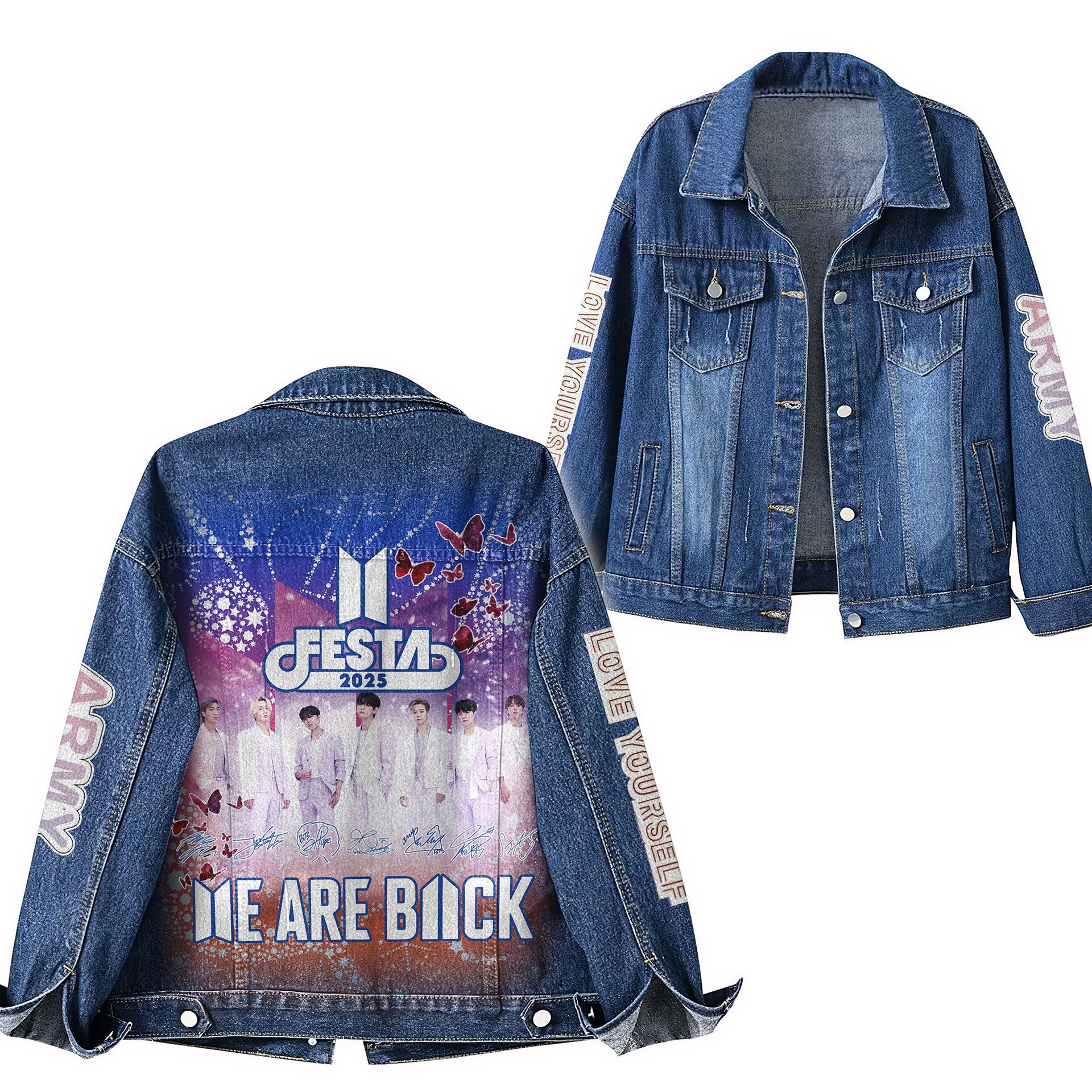 BTS Festa 2025 We Are Back Limited Denim Jacket BTS Festa 2025 We Are Back Limited Denim Jacket