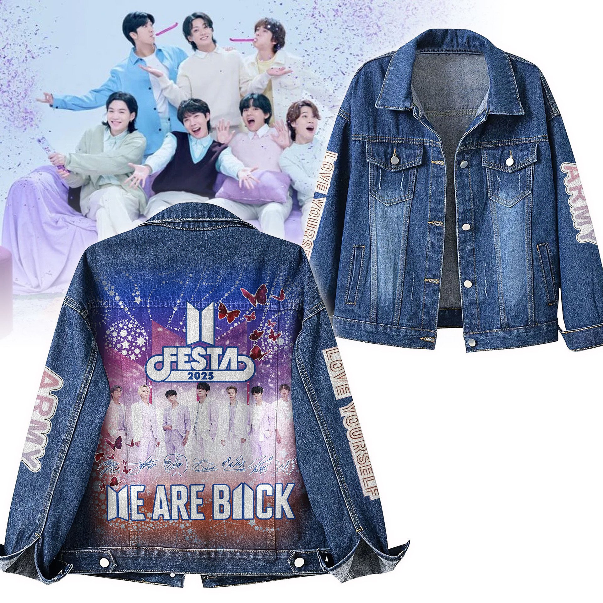 BTS Festa 2025 We Are Back Limited Denim Jacket BTS Festa 2025 We Are Back Limited Denim Jacket