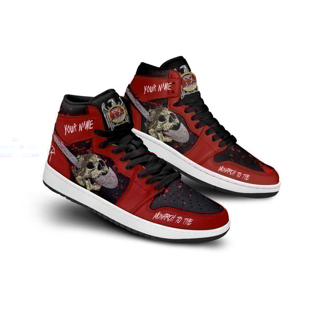 Slayer Band Monarch To The Kingdom of The Dead Air Jordan 1 Sneakers Slayer Band Monarch To The Kingdom of The Dead Air Jordan 1 Sneakers