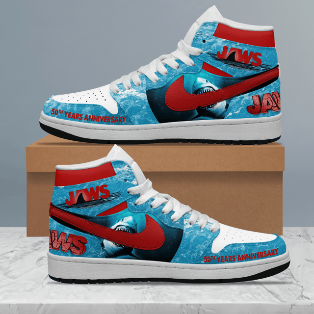 Jaws 50th Anniversary Limited Edition Air Jordan 1 Sneakers Jaws 50th Anniversary Limited Edition Air Jordan 1 Sneakers