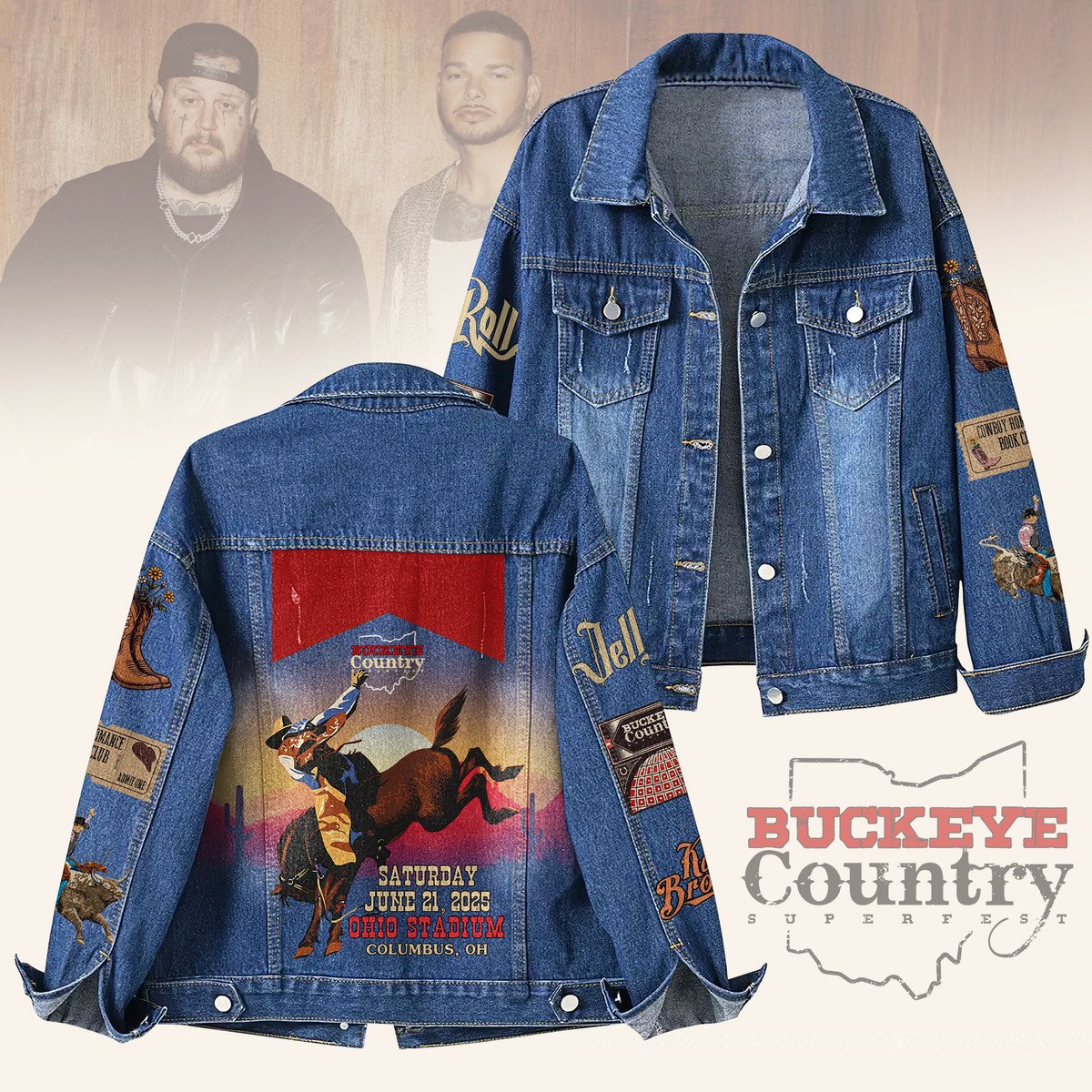 Buckeye Country Super Fest 2025 Limited Denim Jacket Buckeye Country Super Fest 2025 Limited Denim Jacket