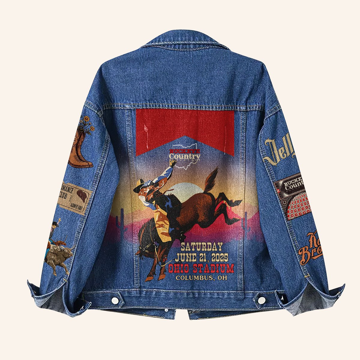 Buckeye Country Super Fest 2025 Limited Denim Jacket Buckeye Country Super Fest 2025 Limited Denim Jacket