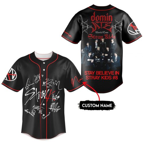 Stray Kids Dominate Tour 2025 Custom Name Baseball Jersey