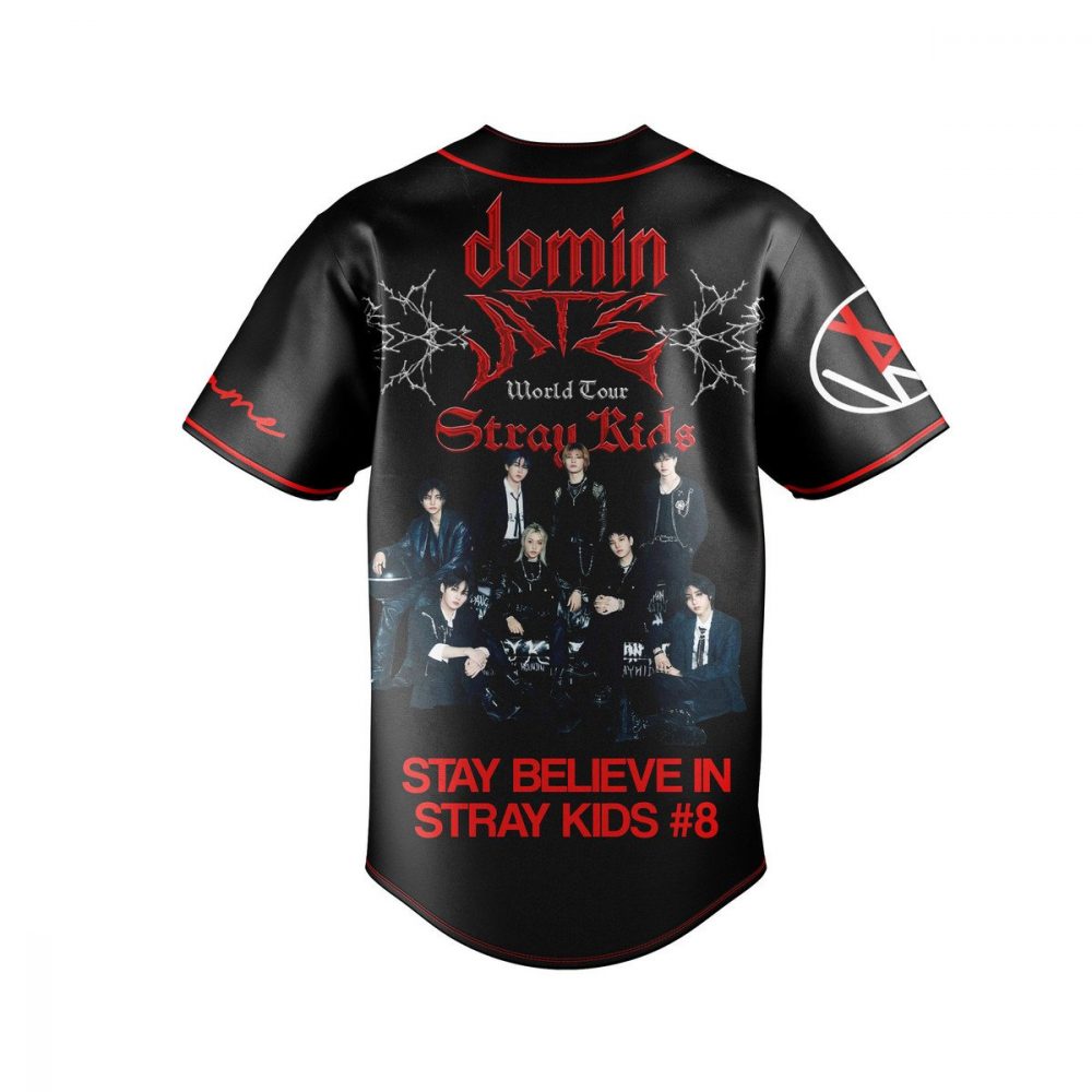 Stray Kids Dominate Tour 2025 Custom Name Baseball Jersey