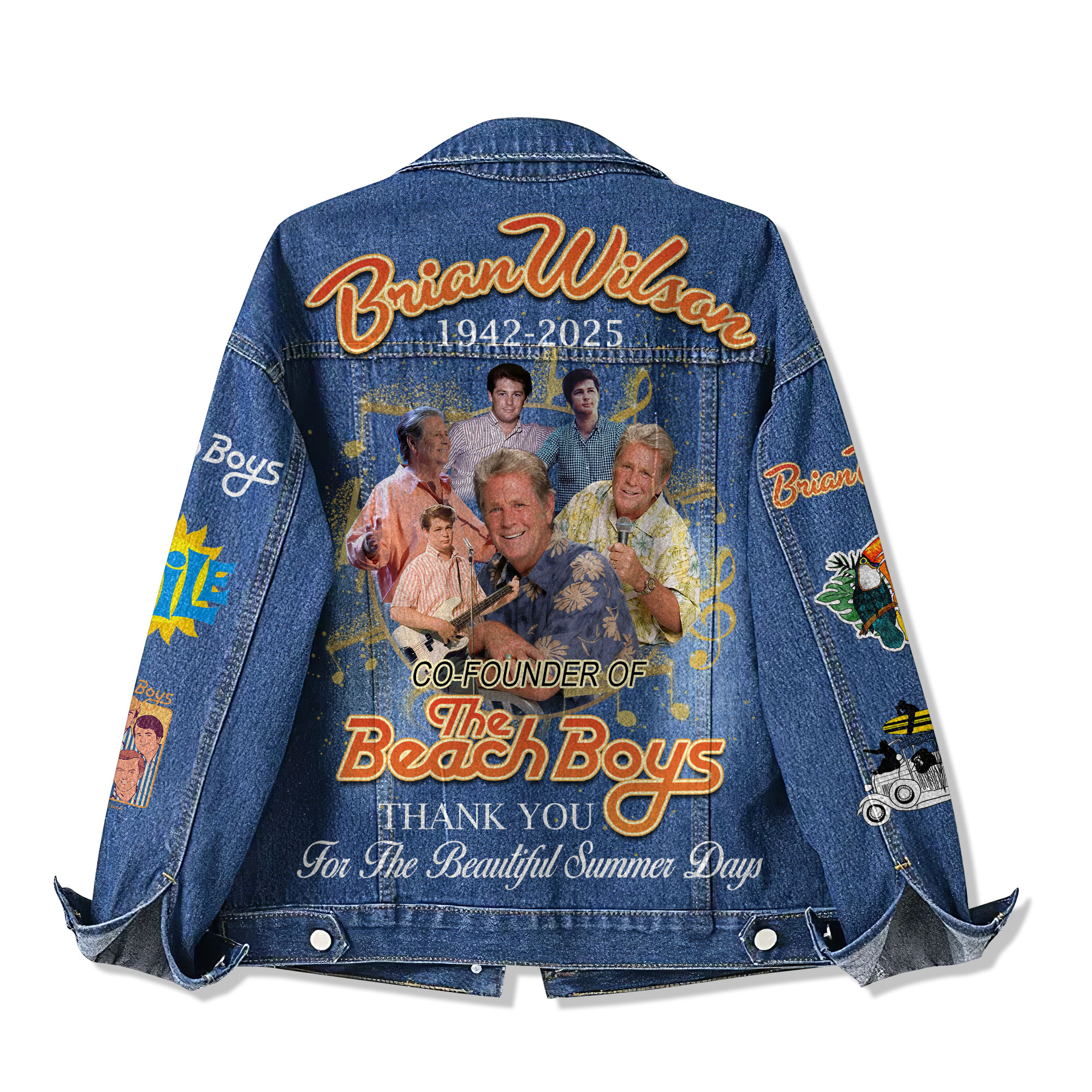 Brian Wilson Thank You For The Beautiful Summer Days Denim Jacket Brian Wilson Thank You For The Beautiful Summer Days Denim Jacket