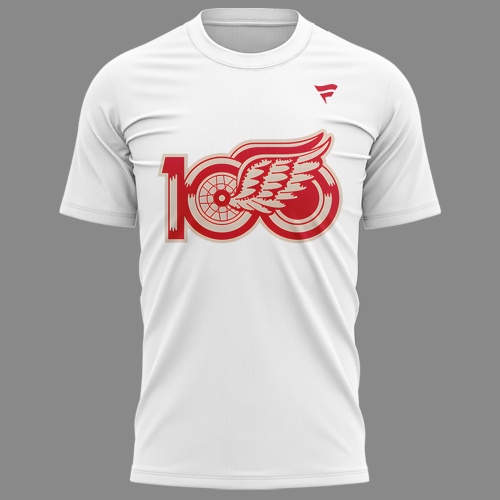 Detroit Red Wings 100th Anniversary White Special Edition Shirt