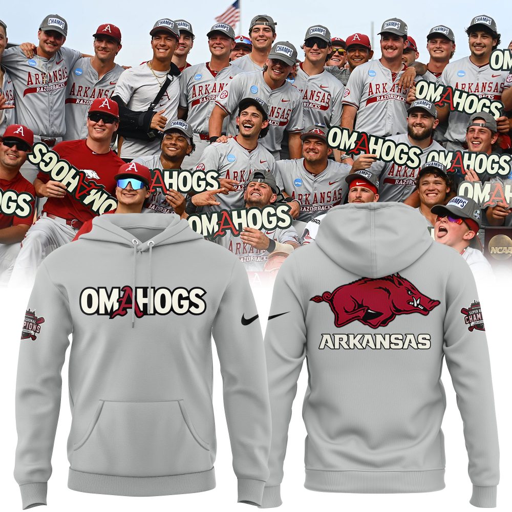 Arkansas Razorbacks Omahogs Super Regionals Champions 2025 Hoodie