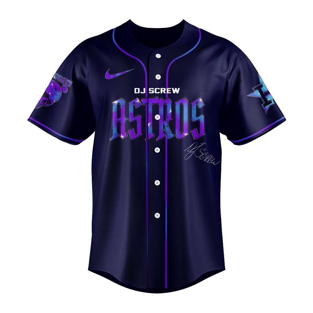 Houston Astros Honor All-Time DJ Screw Signature Baseball Jersey Houston Astros Honor All-Time DJ Screw Signature Baseball Jersey